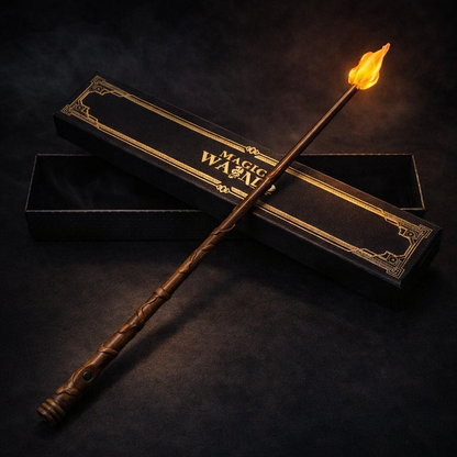 Fire-Shooting Magic Wand (40 cm) – Premium Rechargeable Wizard Wand | Collector-Grade Spell Effect