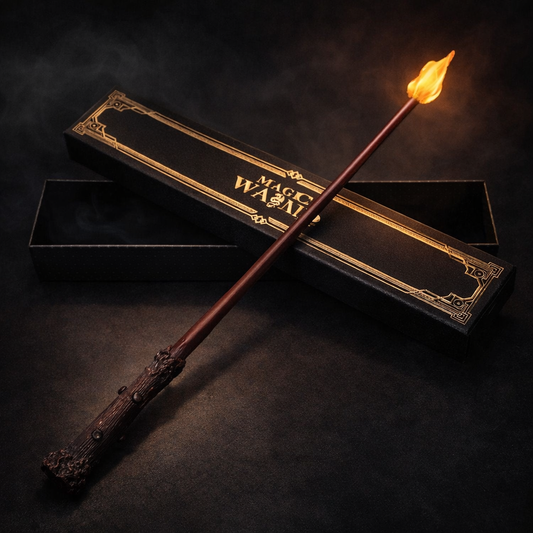 Fire-Shooting Magic Wand (40 cm) – Premium Rechargeable Wizard Wand | Collector-Grade Spell Effect